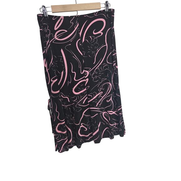 ES.SE Vintage Y2K Midi Skirt Pink & Black Size Large - Picture 3 of 6
